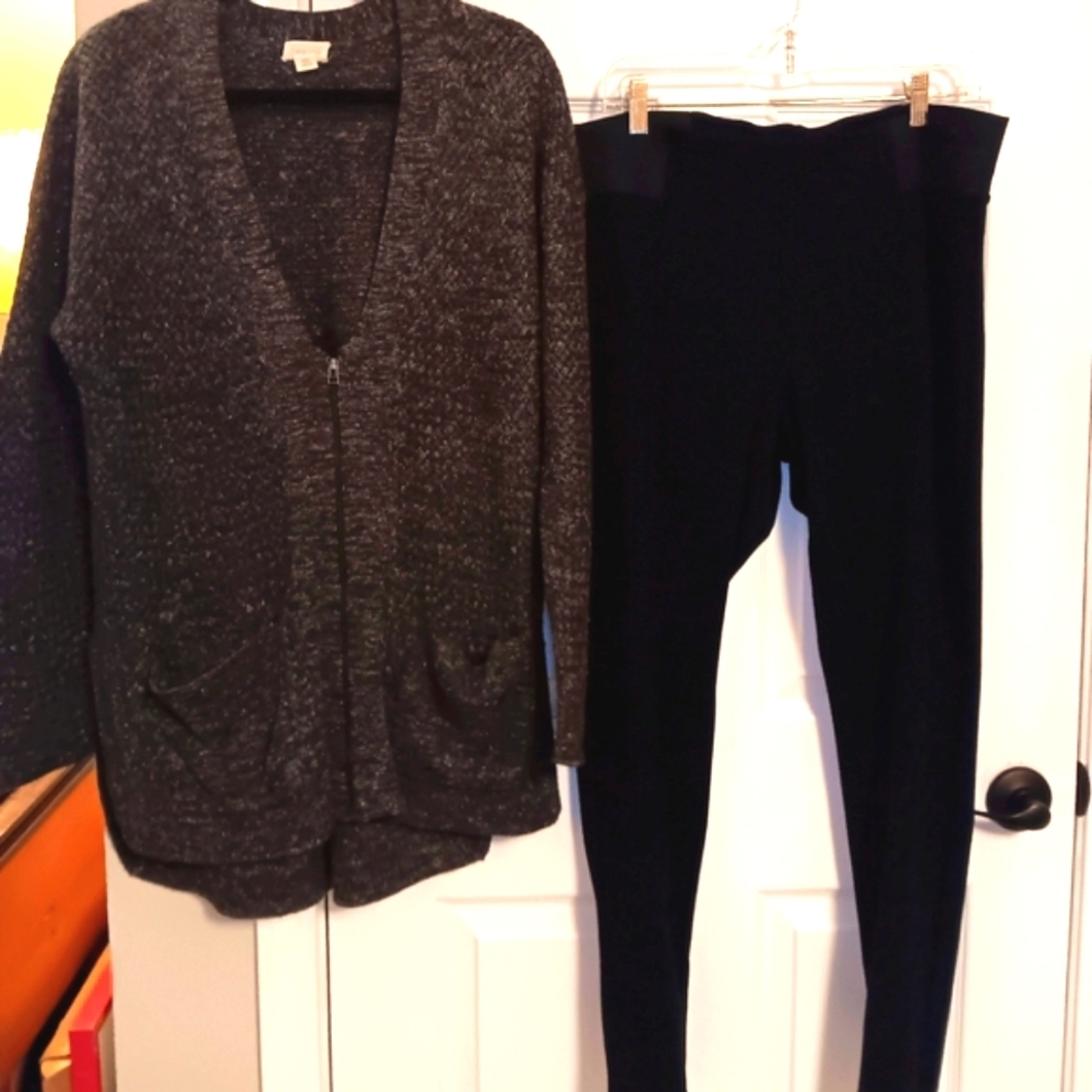 HALOGEN High-Waist Ponte Ankle Stretch Seamed Leggings - Picture 5 of 7